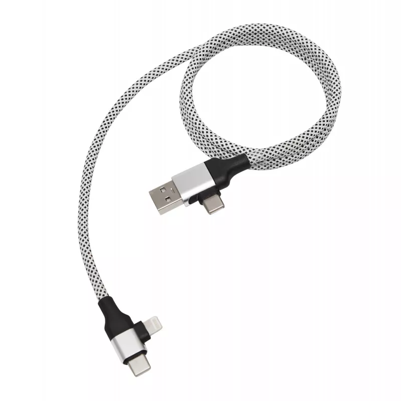 Kabel do ładowania i przesyłania danych - srebrny (56-1107413)