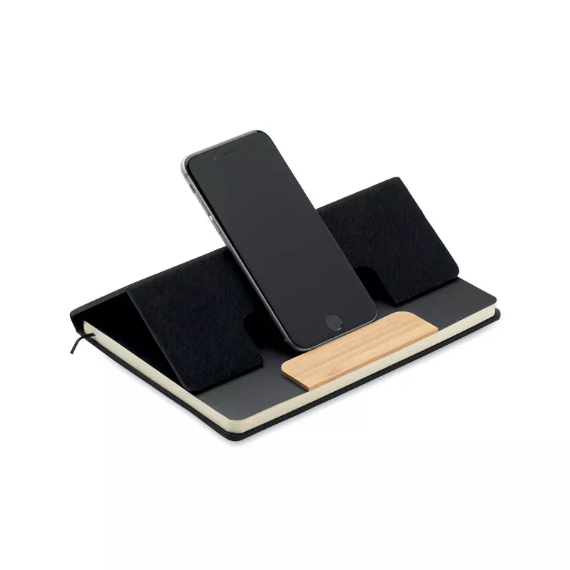 Notes A5 80 kartek w linię z długopisem NOTEMIX - Czarny (MO2390-03)
