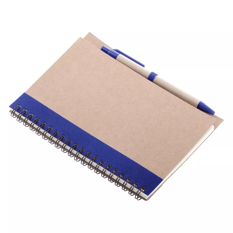 Notatnik ok. A5 z długopisem | Salvatore - granatowy (V2389-04)