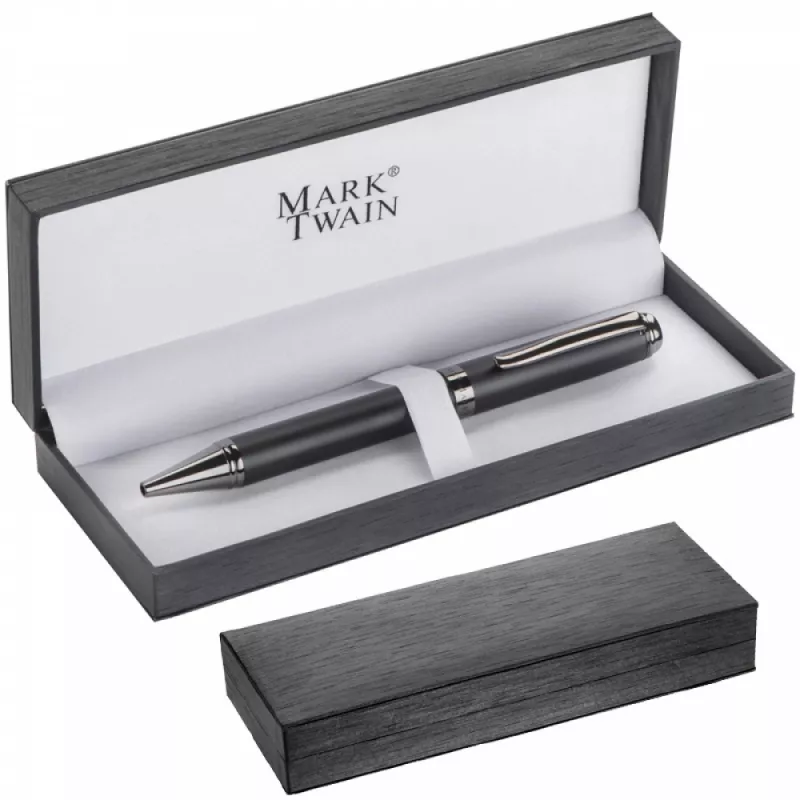 Długopis metalowy Mark Twain - czarny (1057603)