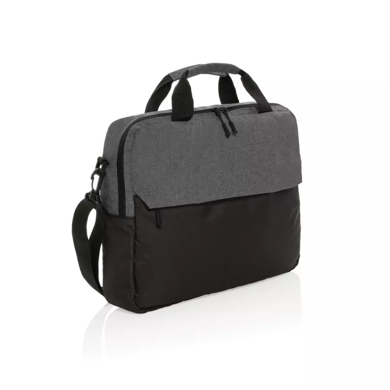 Torba na laptopa 15,6" AWARE™ Kazu, poliester z recyklingu - szary (P732.172)