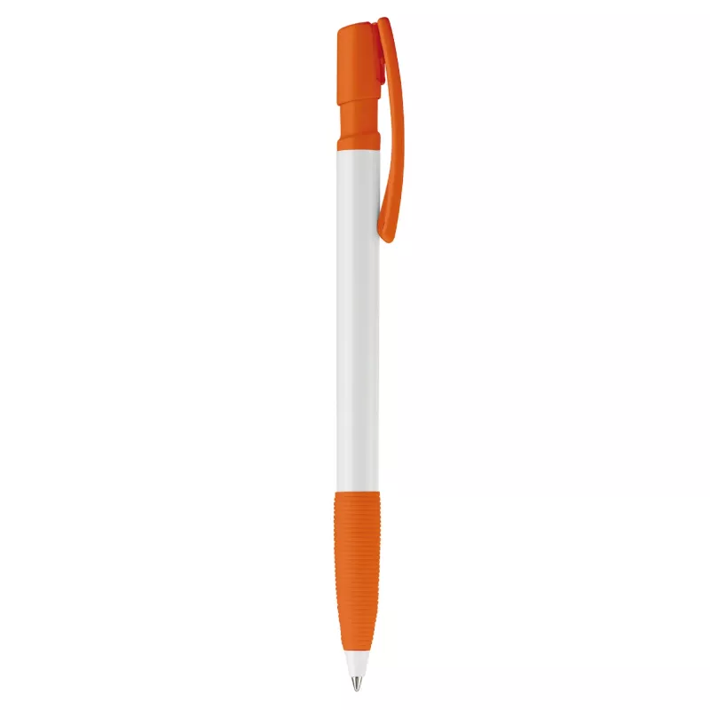 Długopis plastikowy Nash Grip - biało / pomarańczowy (LT80801-N0126)