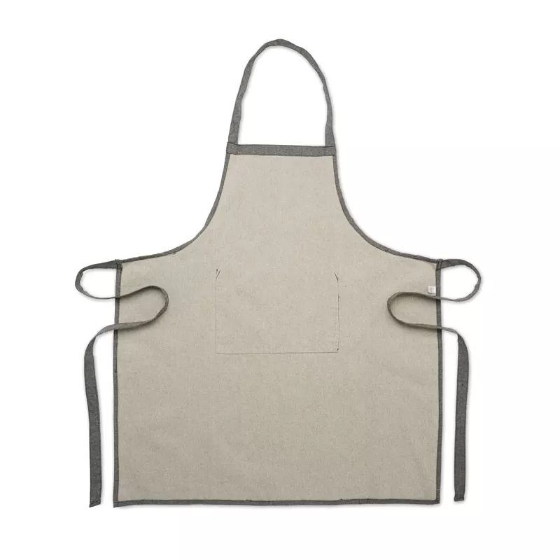 Fartuch kuchenny z bawełny z recyklingu 220 g/m² CUINA - Czarny (MO2265-03)