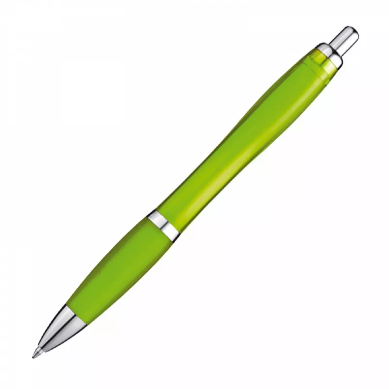 Długopis plastikowy reklamowy MOSCOW (transparentny) - jasnozielony (1168229)