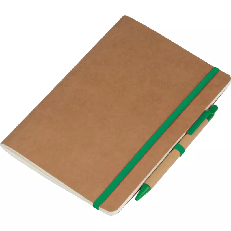 Notes A5 z papieru pochodzącego z recyklingu - zielony (2377609)