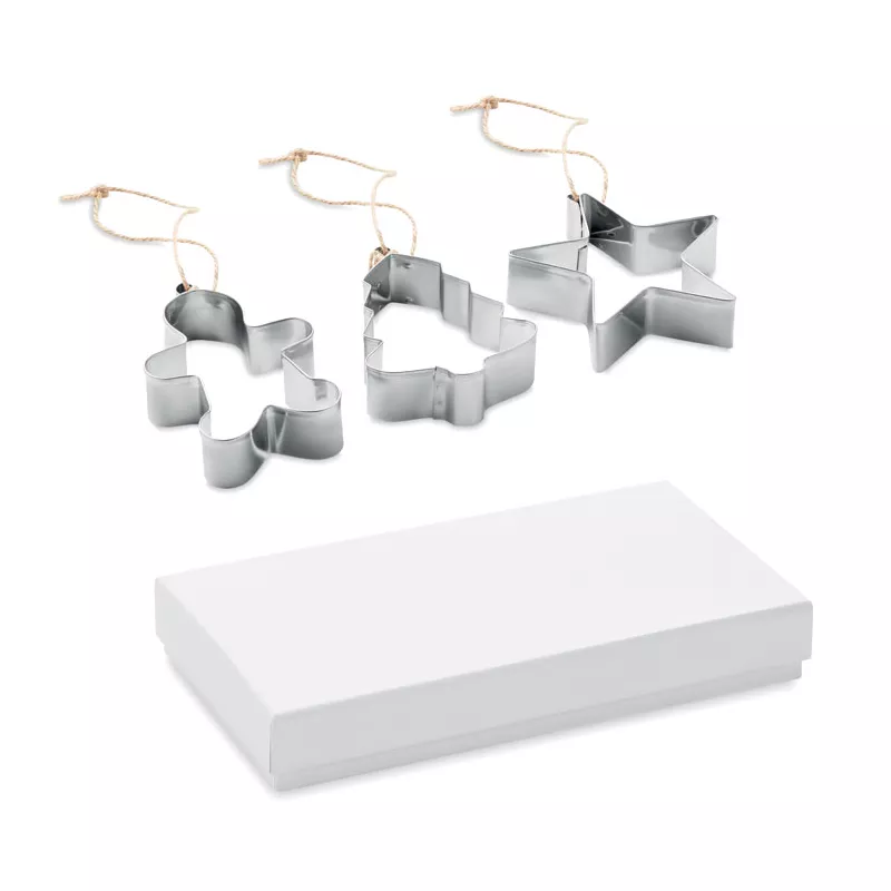 Foremki do ciastek stalowe 3 szt. CUQUI SET - Srebrny Mat (CX1483-16)
