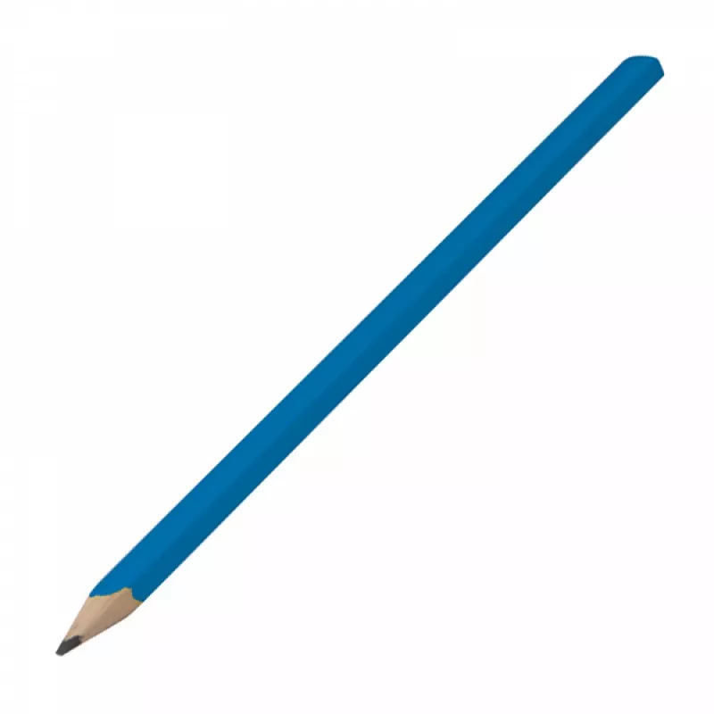 Ołówek stolarski drewniany 25 cm - HB - niebieski (1092304)