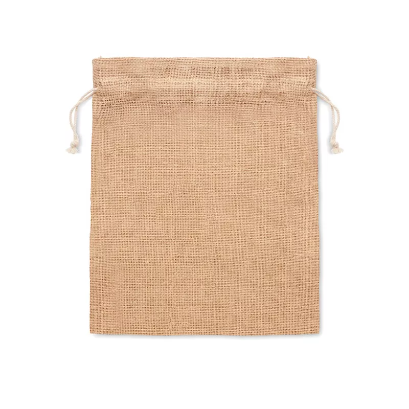 Torebka prezentowa z juty 14x22 cm JUTE SMALL - Bezowy (MO9928-13)