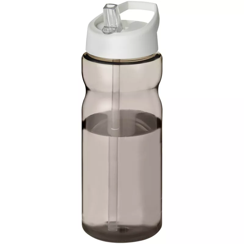 Bidon H2O Base® o pojemności 650 ml z wieczkiem z słomką - Biały-Ciemnografitowy (21004910)