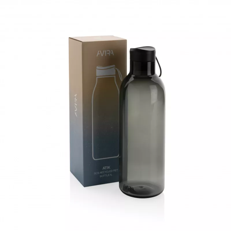 Butelka sportowa 1000 ml Avira Atik z RPET - czarny (P438.041)