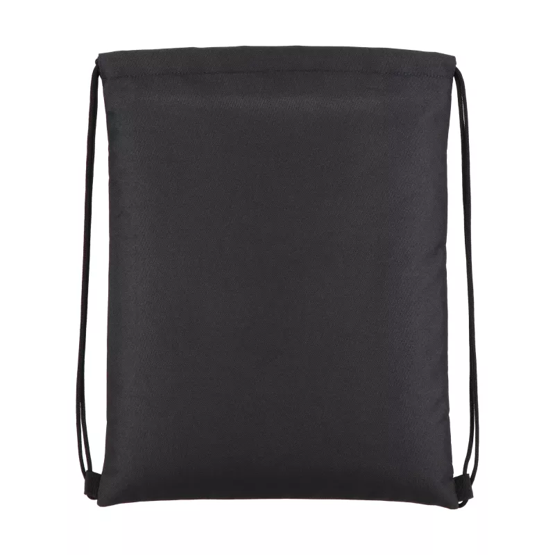 Torba ze sznurkiem z powlekanego PU R-PET 600D, wymiary 33 x 42 cm - ciemnoniebieski (LT91394-N0010)