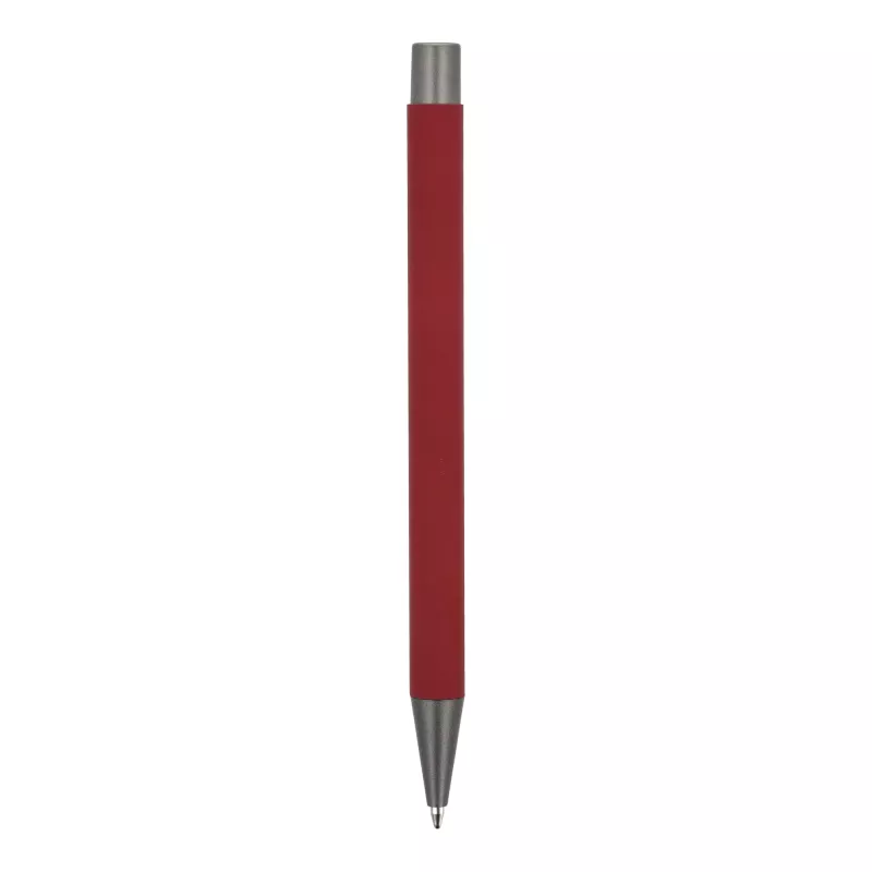 Aluminiowy długopis z eleganckim wykończeniem soft touch New York - bordowy (LT87767-N0019)