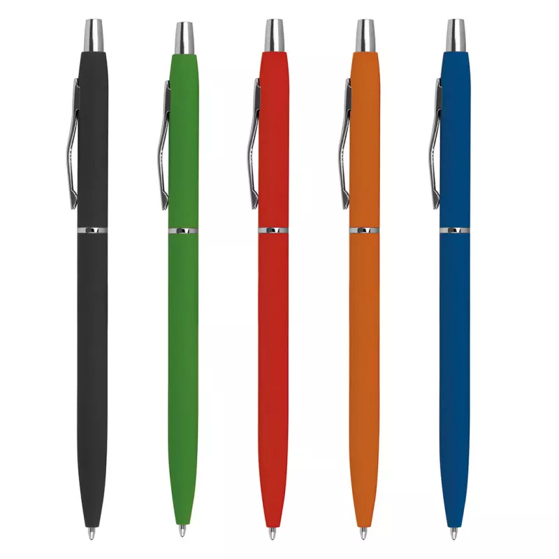 Długopis metalowy soft touch CRISTINA - niebieski (1071504)