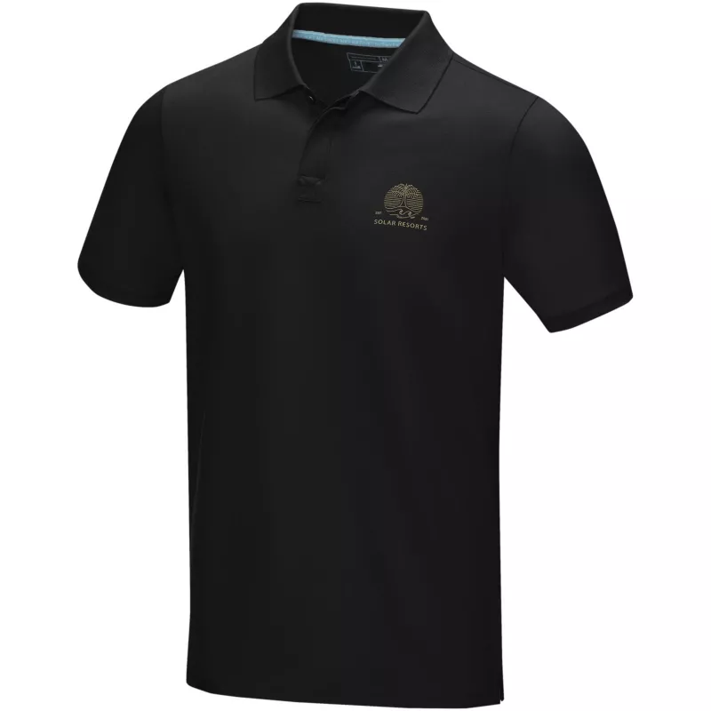 Męska organiczna koszulka polo Graphite z certyfikatem GOTS - Czarny (37508-BLACK)