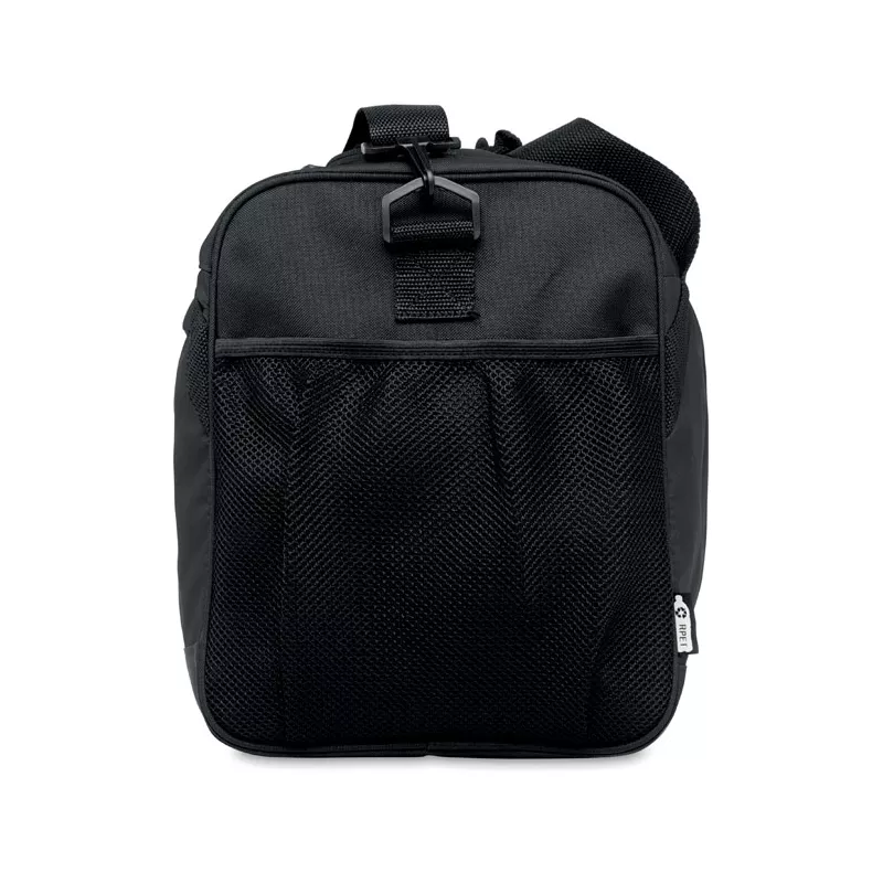 Torba sportowa z RPET 600D z odpinanym paskiem TERRA + - Czarny (MO6209-03)