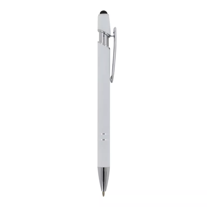 Długopis metalowy gumowany Paris - biały (LT87782-N0001)