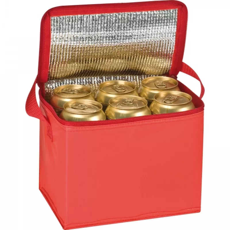 Torba termiczna na 6 puszek 500 ml HONORATA - czerwony (6710405)