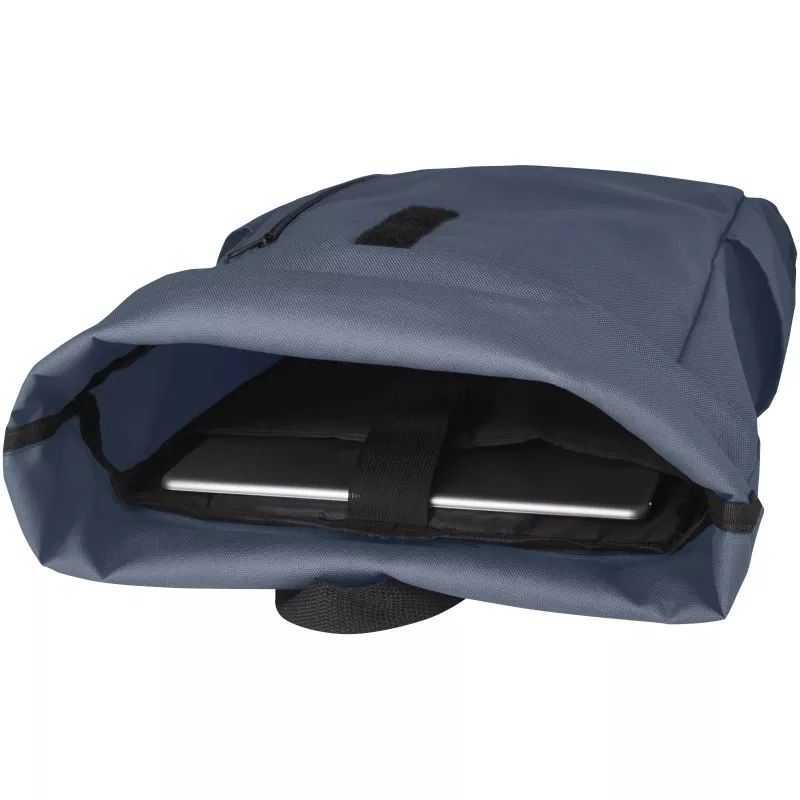 Byron plecak na laptopa 15,6 cala z tworzywa RPET z certyfikatem GRS z zawijanym zamknięciem, 18 l - Hale Blue (12065991)