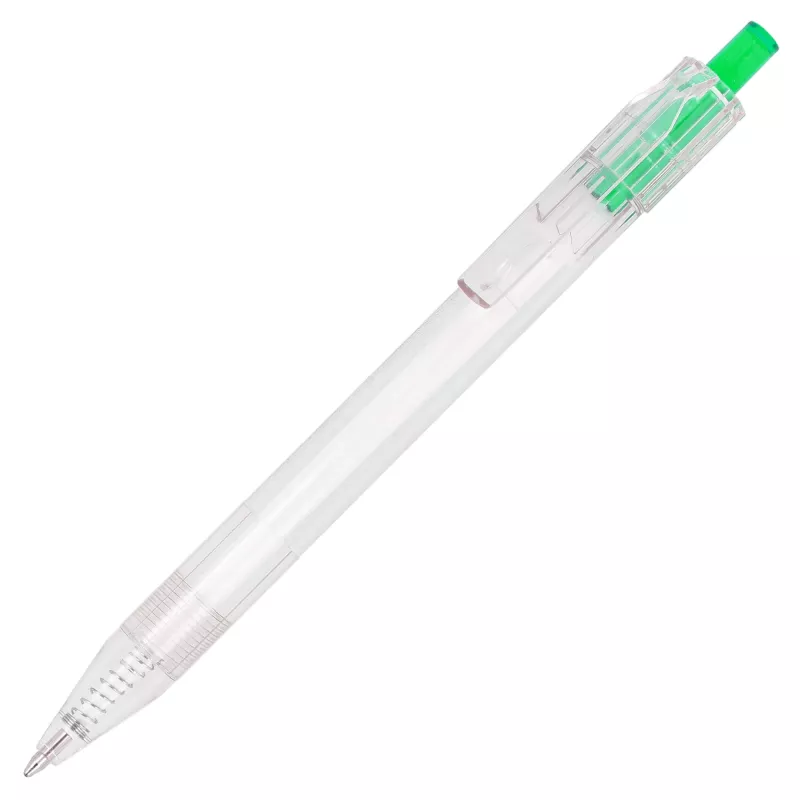 Długopis z R-PET - zielony transparentny (LT80562-N0431)