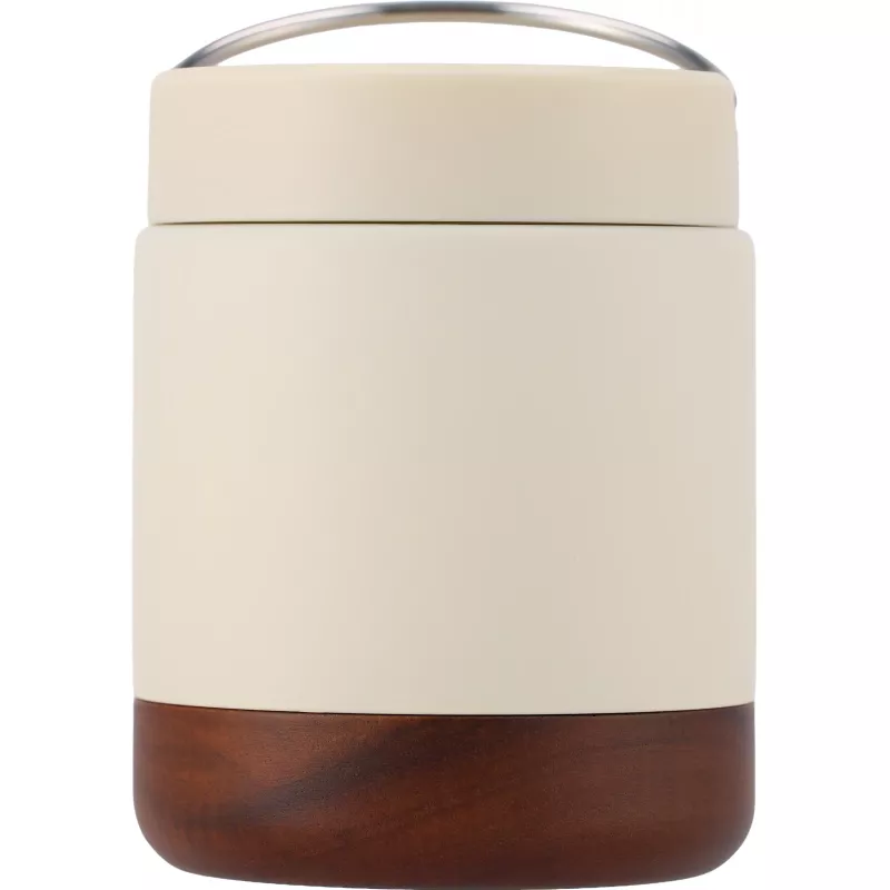 Lunch box termiczny stalowy z recyklingu PORTO CERVO MoLu 400 ml - biały (398306)