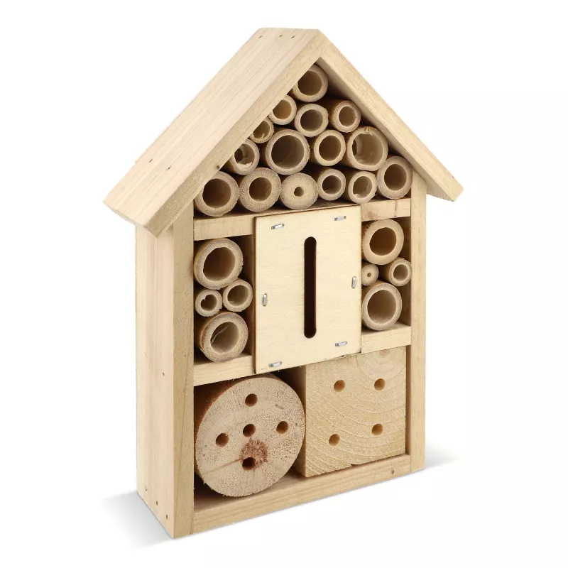 Hotel dla owadów wykonany z drewna FSC - naturalny-t (LT94571-N0094)