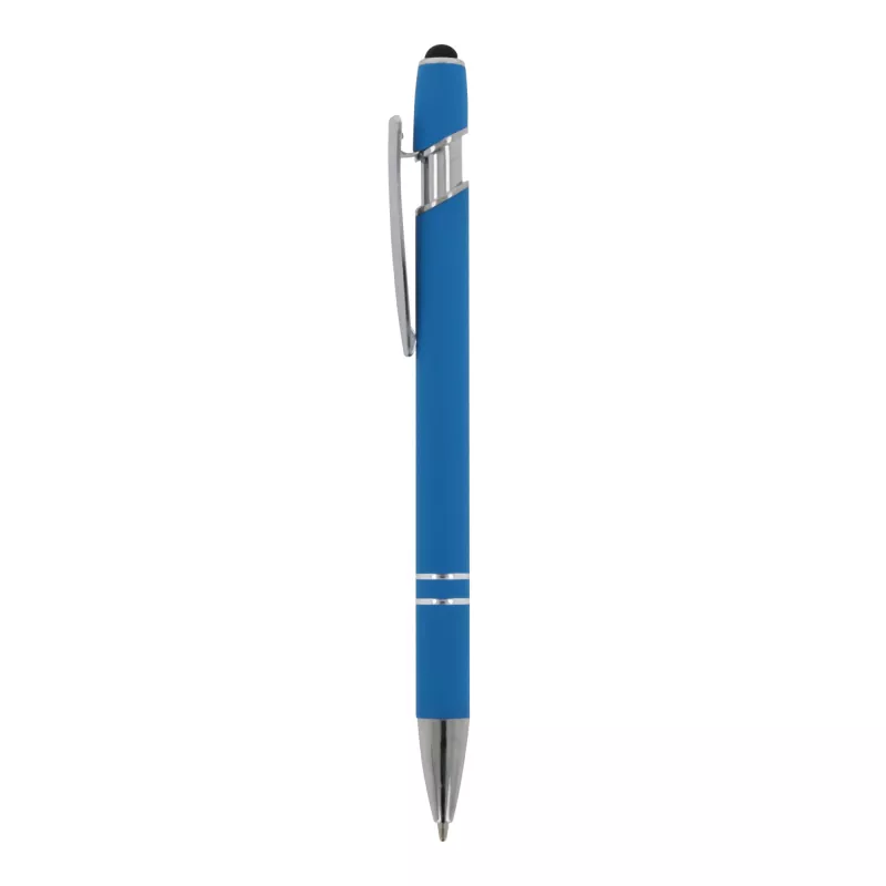 Długopis metalowy gumowany Paris - jasnoniebieski (LT87782-N0012)