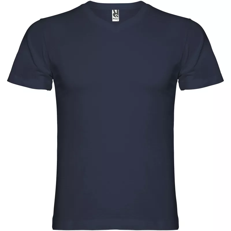 Samoyedo koszulka męska z krótkim rękawem i dekoltem w serek - Navy Blue (R6503-NAVYBLUE)