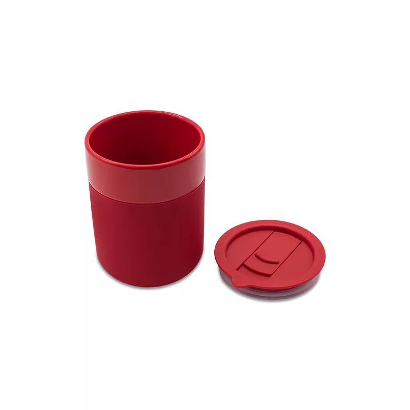 Kubek ceramiczny Caldo 370 ml - czerwony (R85322.08)