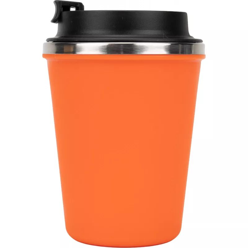Kubek termiczny 350 ml z powłoką z recyklingu METODY - pomarańczowy (8496210)