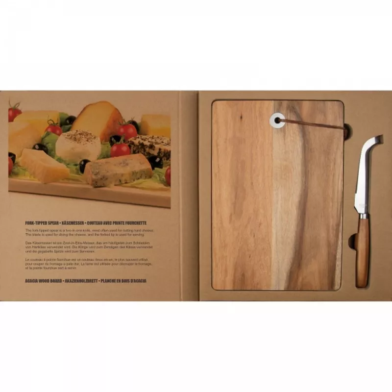 Deska do serów z nożem IGNAZIO - brązowy (8083601)