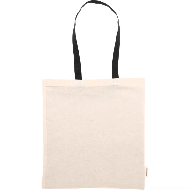 Torba bawełniana z długimi uszami, z recyklingu 140g/m2 CAMBRIDGE - czarny (545403)
