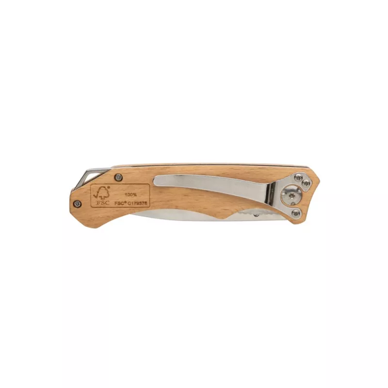 Drewniany nóż składany, scyzoryk - brązowy (P414.059)