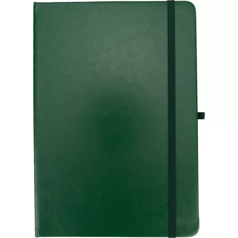 Notatnik A5 w linie z PU z recyklingu CLEO - ciemnozielony (2374899)