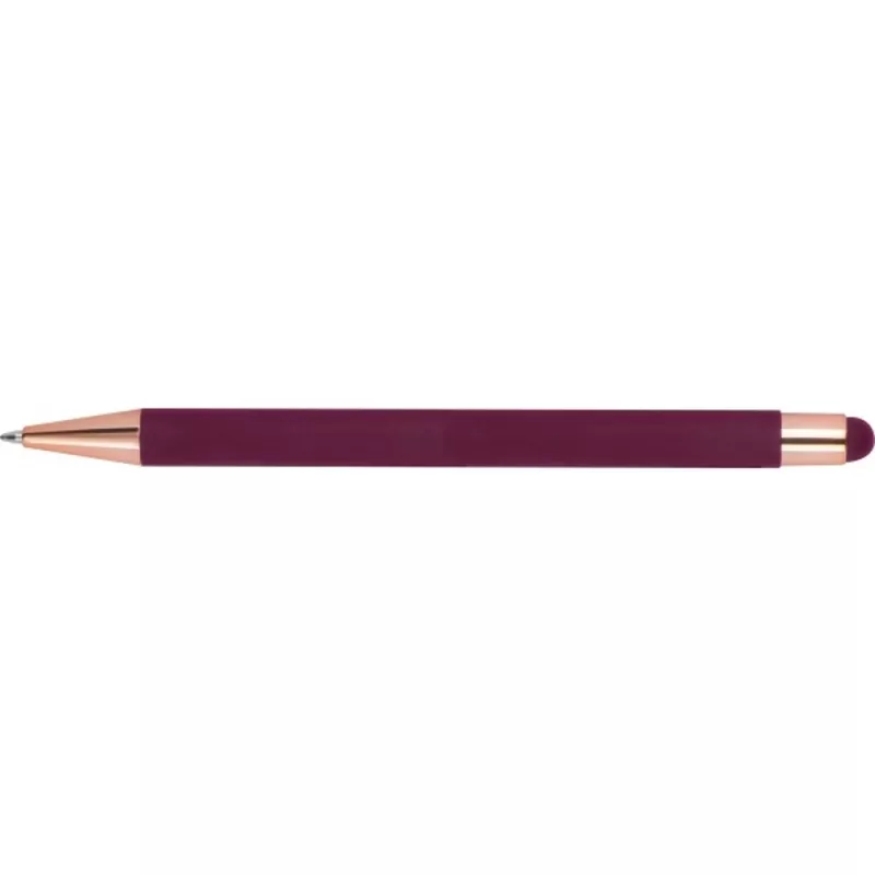 Długopis metalowy touch pen soft touch MIRAMAR - bordowy (432802)