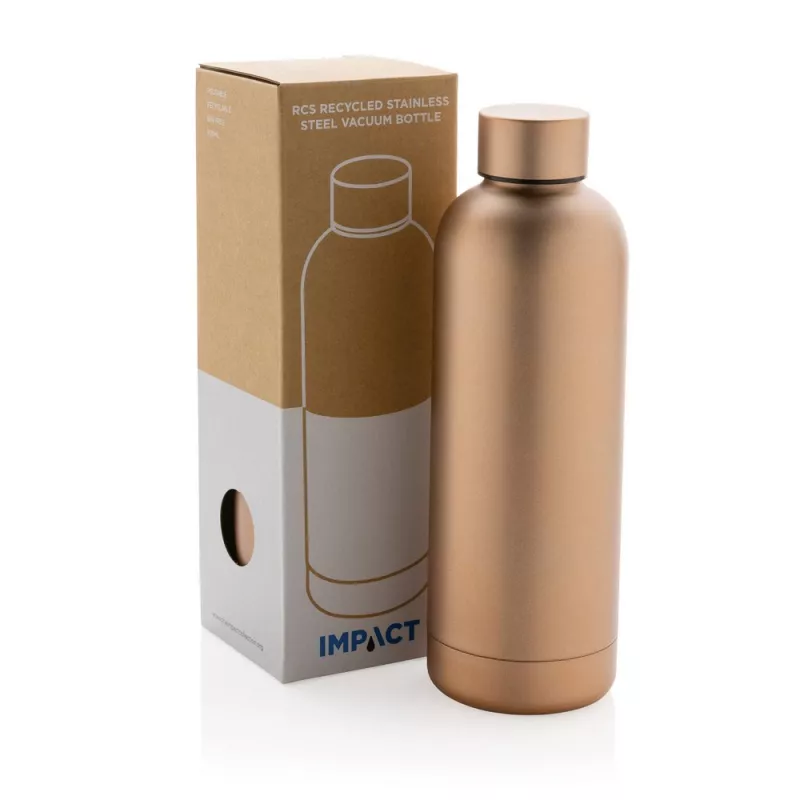 Butelka termiczna 500 ml, stal nierdzewna z recyklingu - brązowy (P435.709)