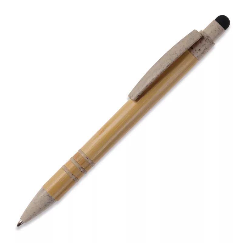 Długopis bambusowo-słomkowy Stylus - beżowo / czarny (LT87282-N5502)