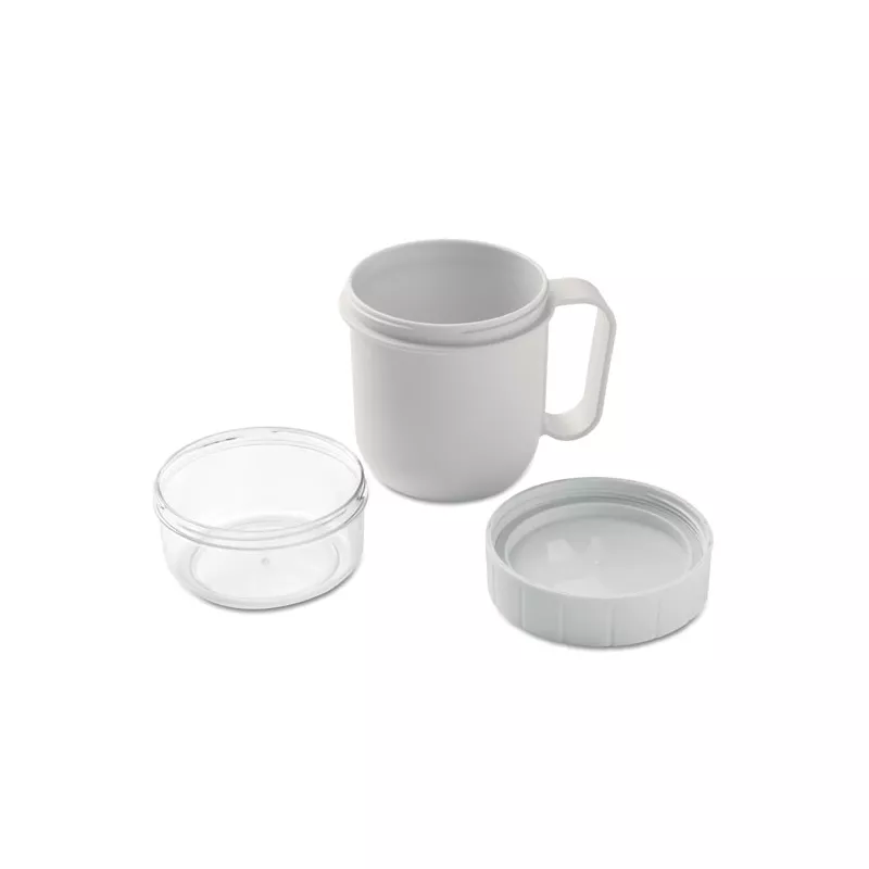 Kubek śniadaniowy z pojemnikiem 450 ml CUP ON GO - Bialy (MO2679-06)
