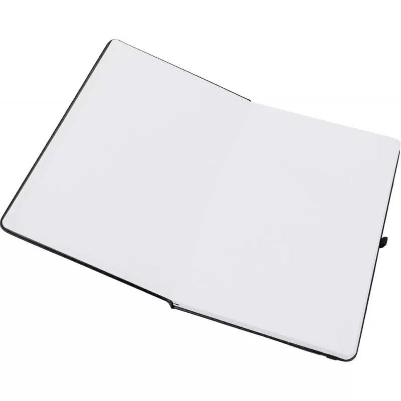 Notatnik A5 w linie z PU z recyklingu CLEO - czarny (2374803)