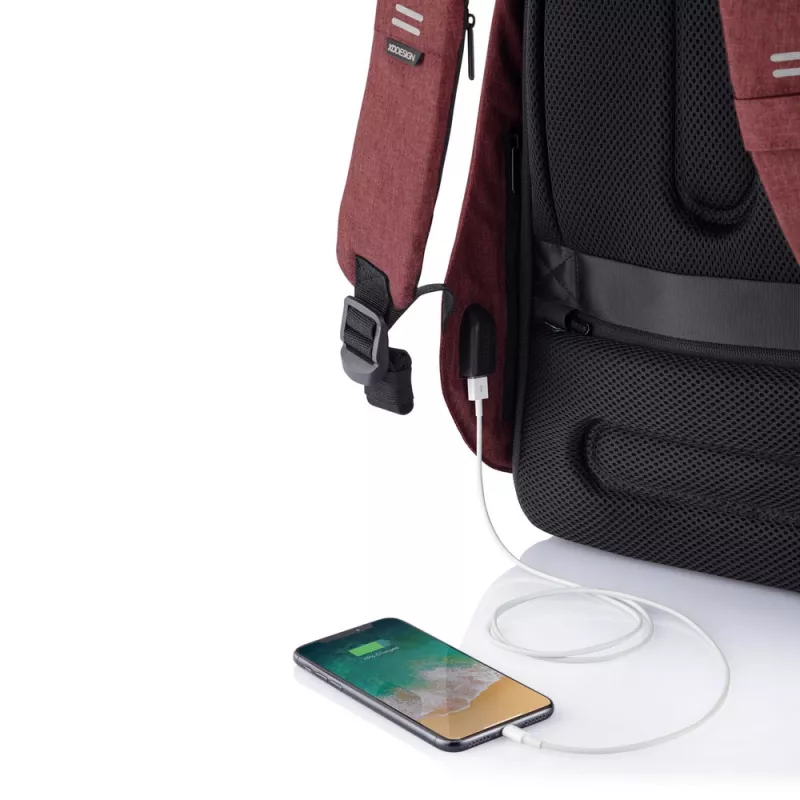 Bobby Hero Small plecak chroniący przed kieszonkowcami - wiśniowy (P705.704)