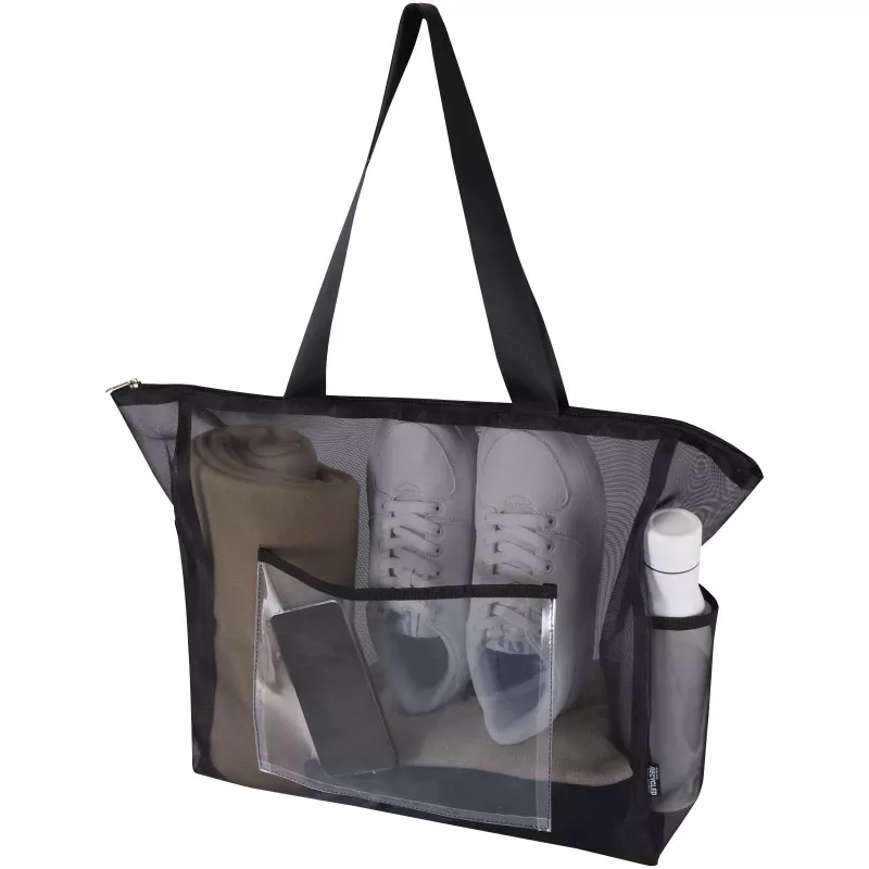 Mesh torba na zakupy 23 l z recyklingu z certyfikatem GRS - Czarny (13013890)