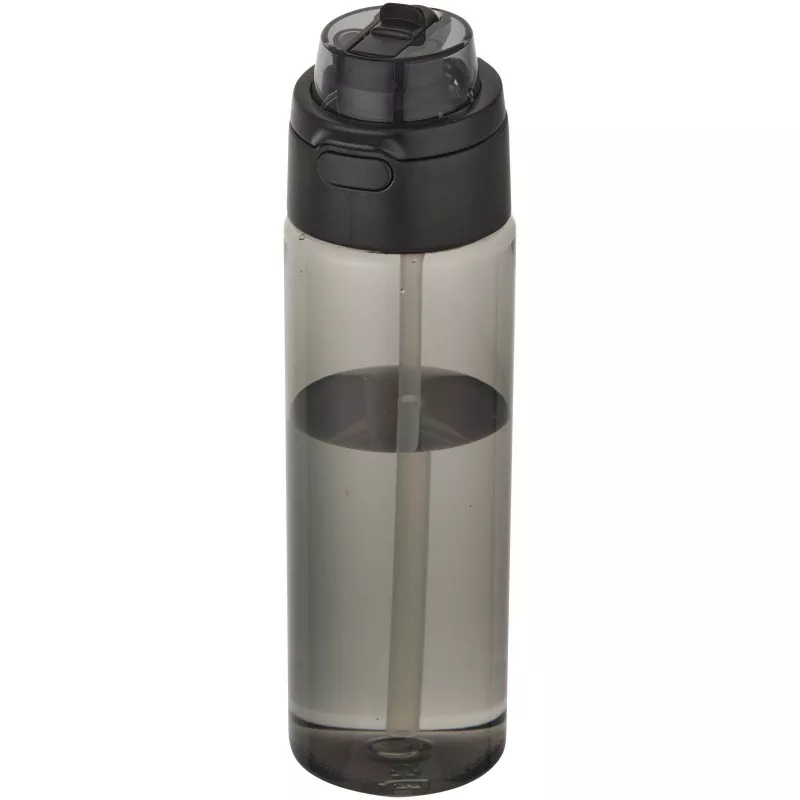 Bidon na wodę Theron o pojemności 700 ml, wykonany z tworzywa sztucznego pochodzącego z recyklingu (RCS), z pokrywką o podwój - Czarny (10095090)