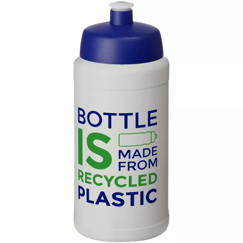 Baseline 500 ml butelka sportowa z recyklingu - Niebieski-Piasek pustyni (21044494)