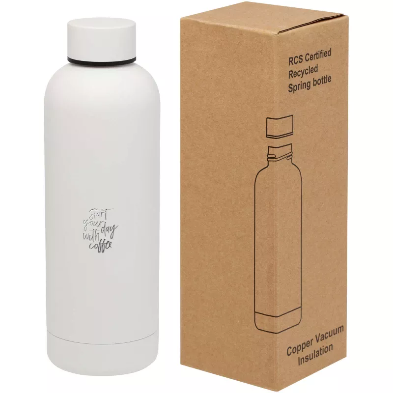 Spring miedziana butelka próżniowa z certyfikatem RCS 500 ml - Biały (10079801)