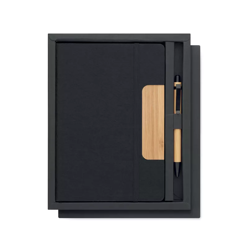 Notes A5 80 kartek w linię z długopisem NOTEMIX - Czarny (MO2390-03)