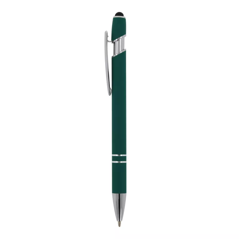 Długopis metalowy gumowany Paris - ciemnozielony (LT87782-N0030)