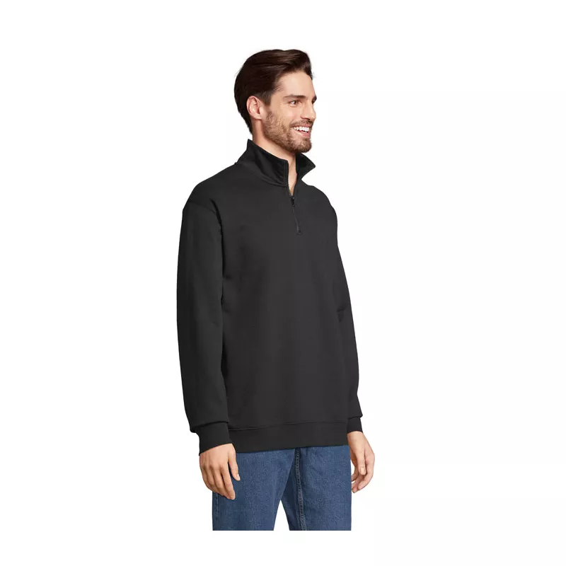 Bluza ze stójką i zamkiem 1/4 Sol's CONRAD - Czarny (S04234-BK)