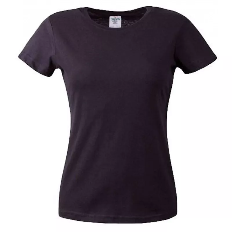 Koszulka bawełniana damska 150 g/m² KEYA WCS 150  - czarny (WCS150-BLACK)