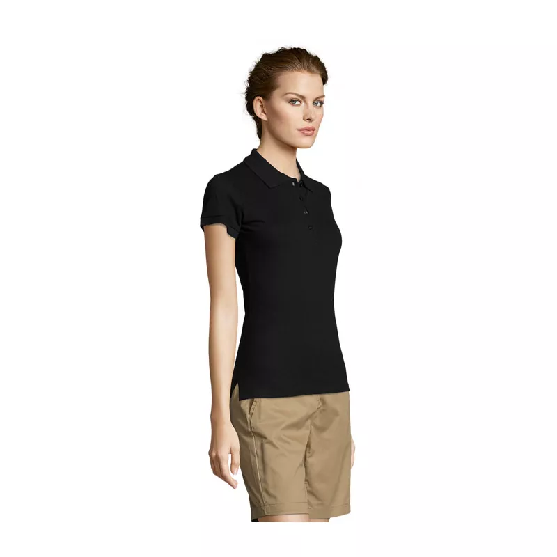 Koszulka polo damska piqué 210 g/m² Sol's PEOPLE - Czarny (S11310-BK)