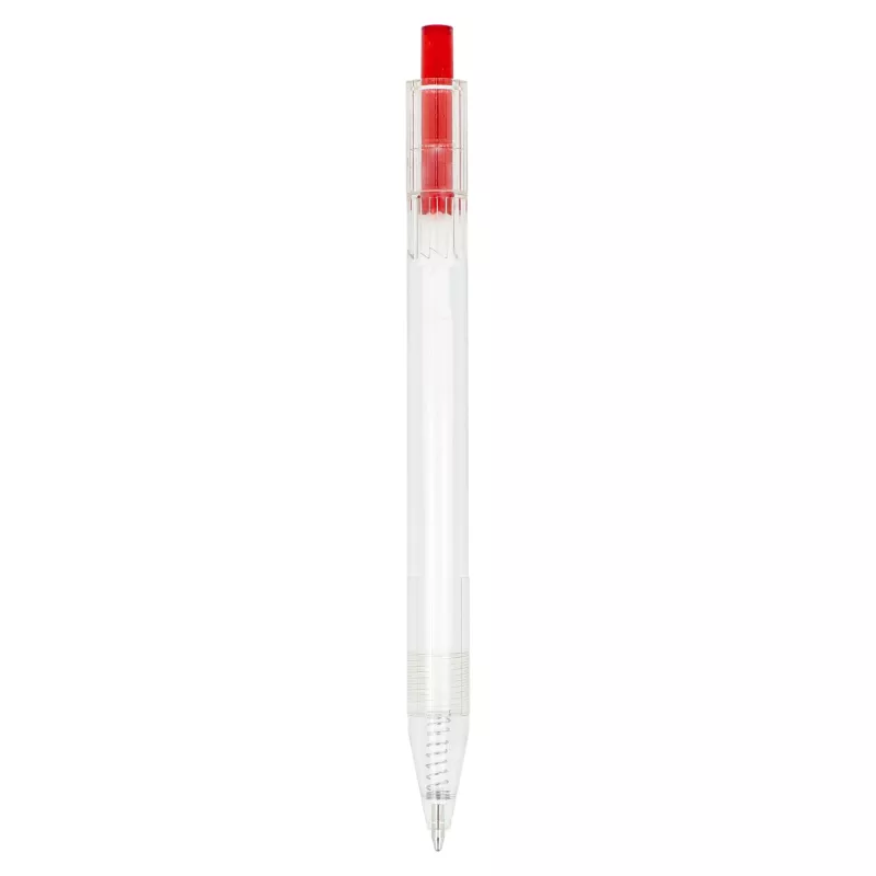 Długopis z R-PET - czerwony transparentny (LT80562-N0421)