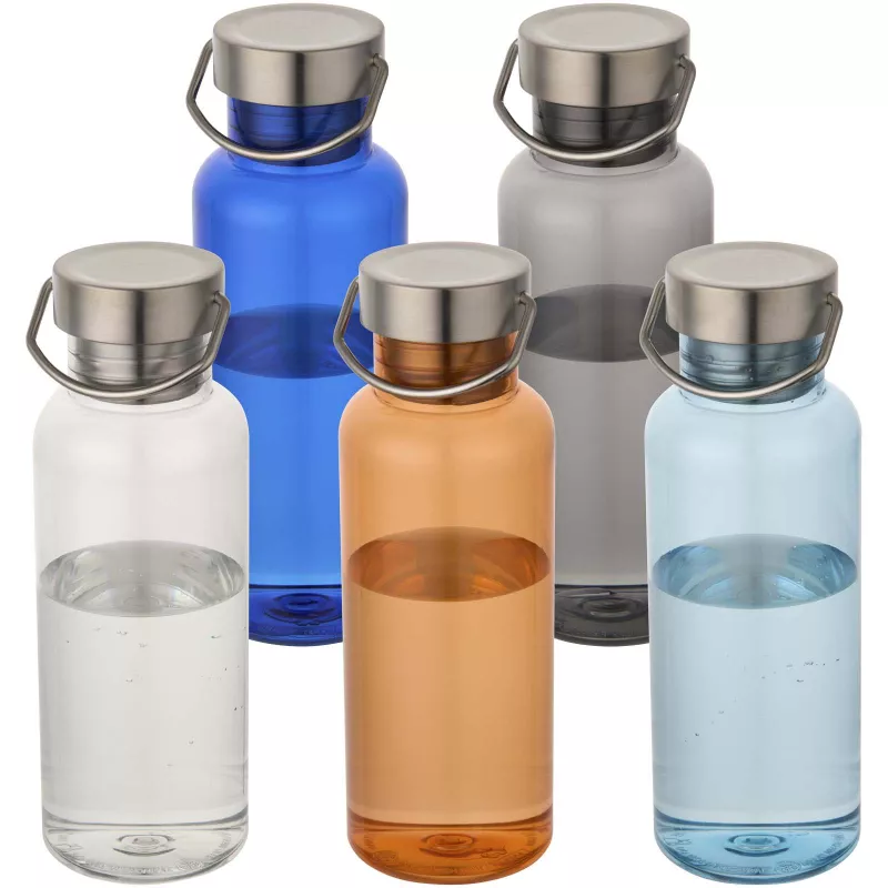 Thor - bidon na wodę wykonany z recyklingowanego tworzywa RPET certyfikowanego standardem RCS, pojemność 600 ml  - Przezroczysty bezbarwny (10095801)